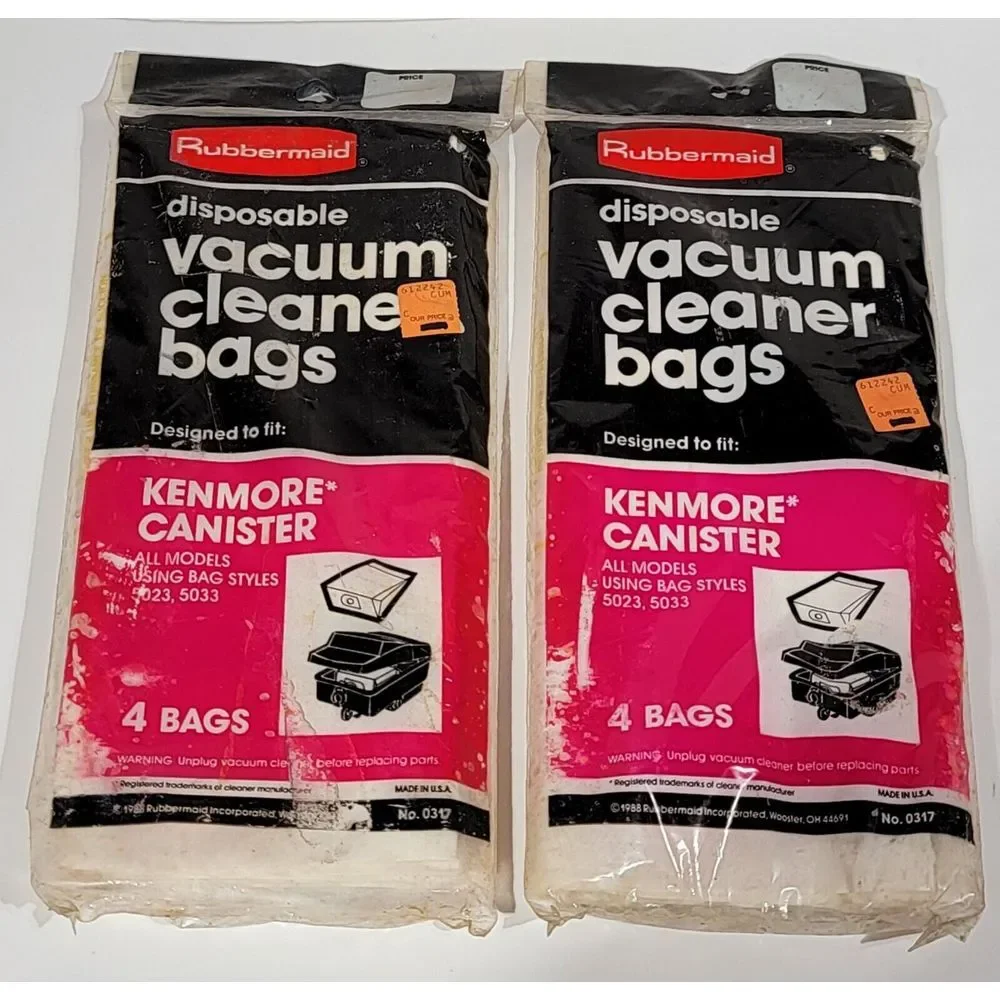 4 Type E Vacuum Cleaner Bags For Kenmore 5023 5033 Canister Vacuum By Rubbermaid